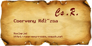 Cserveny Rózsa névjegykártya