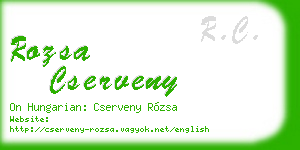rozsa cserveny business card